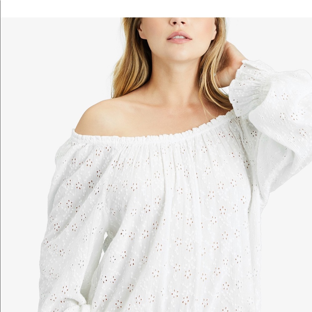 Sanctuary off the shoulder white top size small
